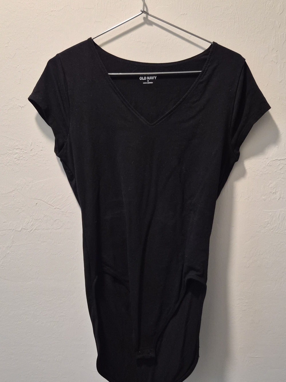 Old Navy Black V-Neck Bodysuit